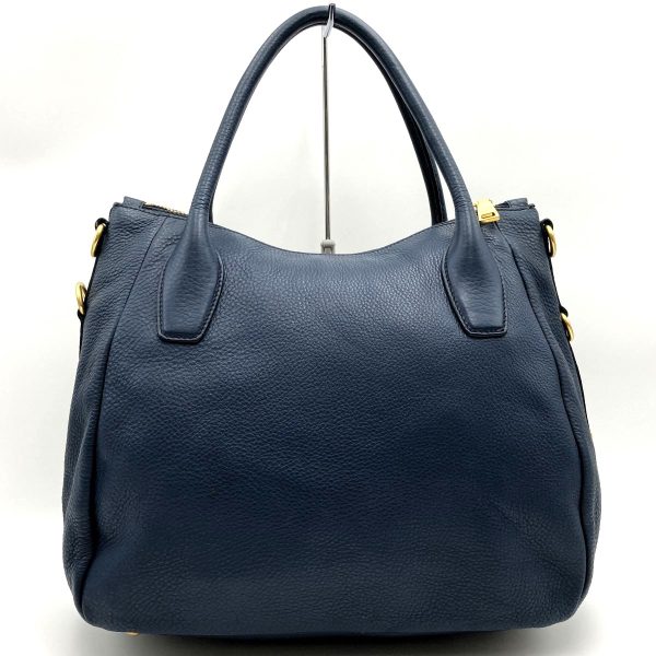 itnpapbin7d6 2 Prada Leather Tote Bag Navy