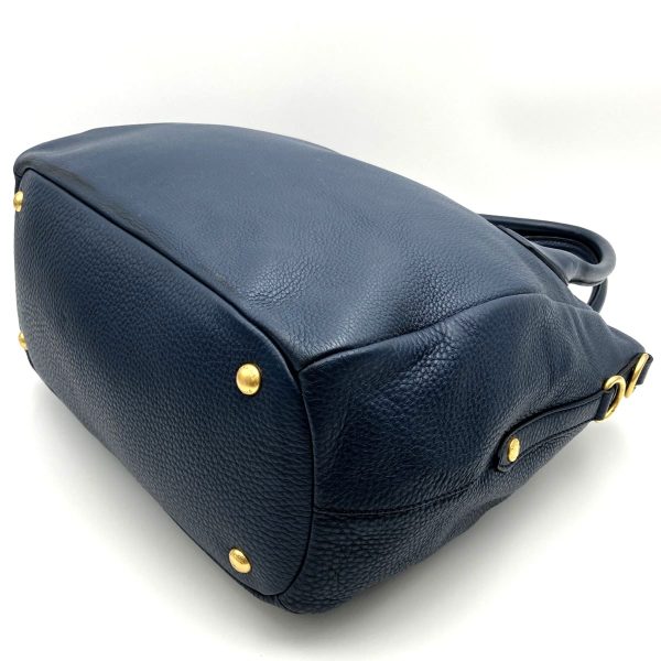 itnpapbin7d6 7 Prada Leather Tote Bag Navy