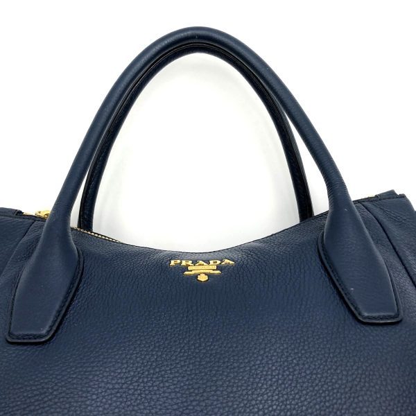 itnpapbin7d6 8 Prada Leather Tote Bag Navy