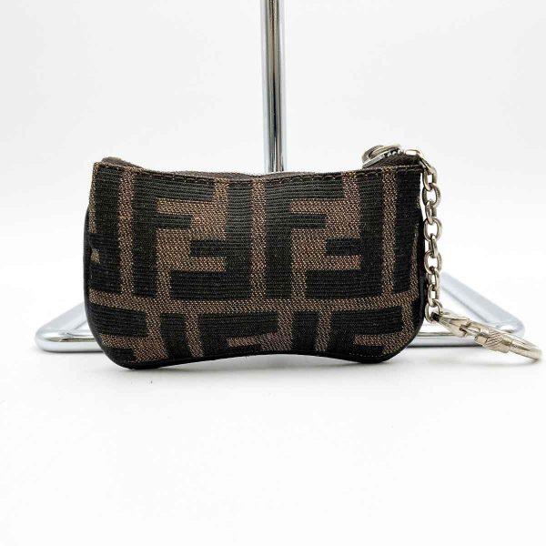 itnquzdhdnkq 2 Fendi Zucca Pattern Coin Case Brown