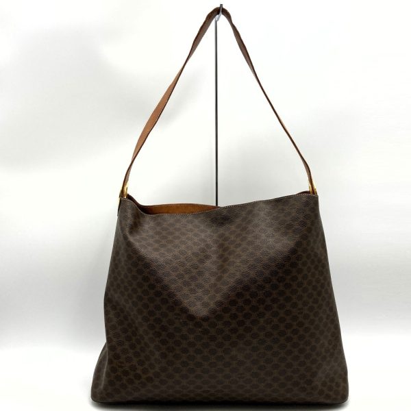 ito68anp59va 2 Celine Tote Bag PVC Leather Macadam Brown