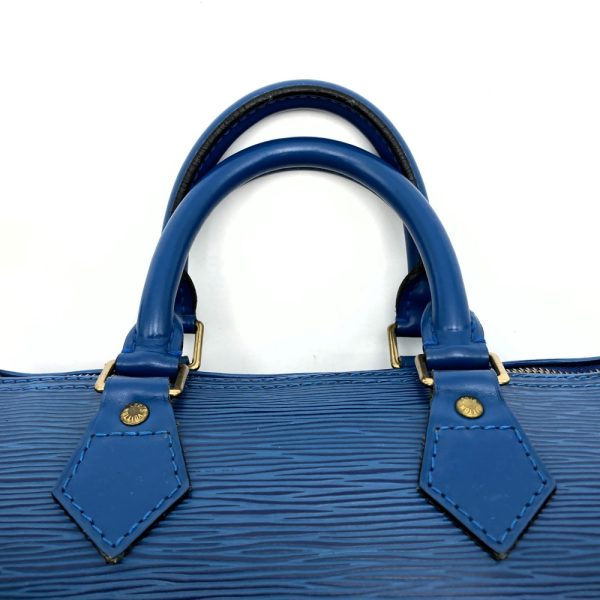 ito7nb84urdk 5 Louis Vuitton Speedy 25 Handbag Mini Boston Bag Epi Blue