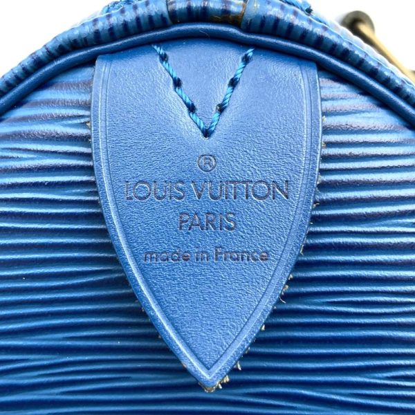 ito7nb84urdk 7 Louis Vuitton Speedy 25 Handbag Mini Boston Bag Epi Blue