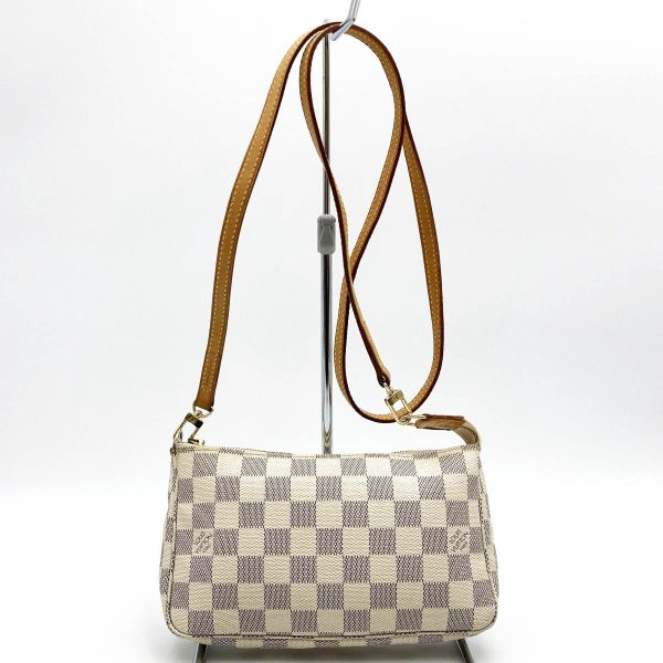 itofc9pqfp60 1 Louis Vuitton Pochette Accessory Pouch Damier Azur Shoulder Bag Crossbody