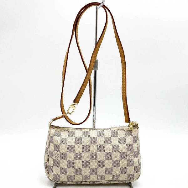 itofc9pqfp60 2 Louis Vuitton Pochette Accessory Pouch Damier Azur Shoulder Bag Crossbody