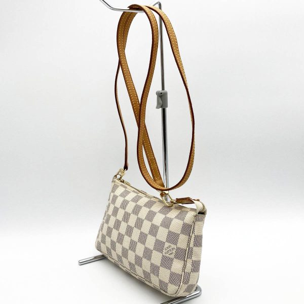 itofc9pqfp60 4 Louis Vuitton Pochette Accessory Pouch Damier Azur Shoulder Bag Crossbody