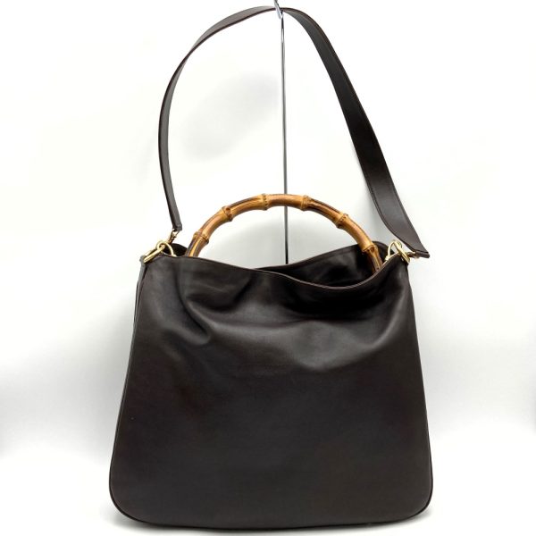 itohwp8lm8jy 1 Gucci Bamboo Shoulder Bag 2way Tote Bag Brown