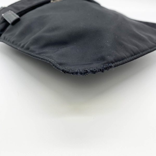 itota7y34pg6 3 Prada Gussetless Nylon Shoulder Bag Black