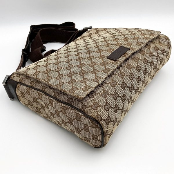 itozqq77weeq 6 Gucci GG Pattern Crossbody Bag Beige Brown