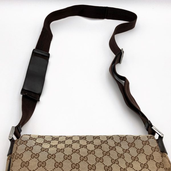 itozqq77weeq 8 Gucci GG Pattern Crossbody Bag Beige Brown