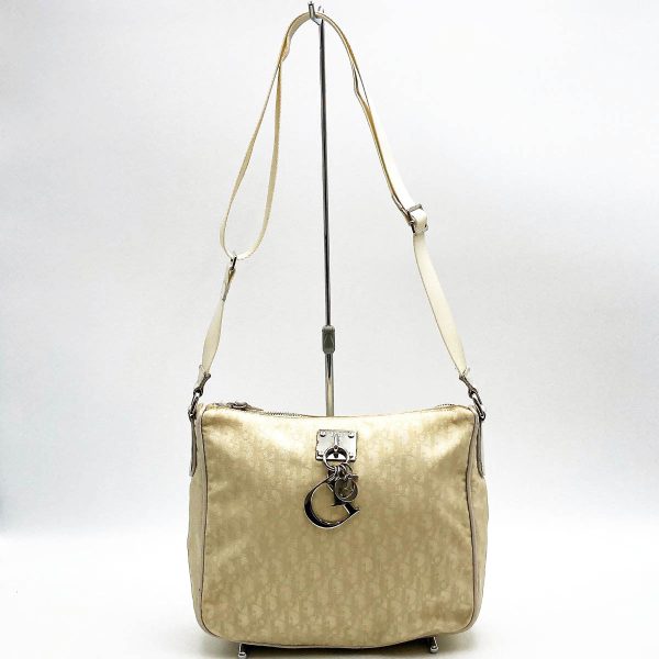 itp1butsbl4l 1 Christian Dior Trotter Shoulder Crossbody Bag Nylon Ivory