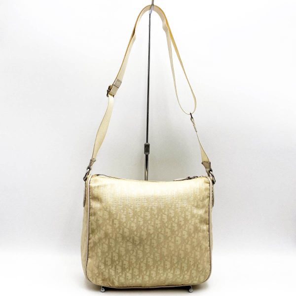 itp1butsbl4l 2 Christian Dior Trotter Shoulder Crossbody Bag Nylon Ivory