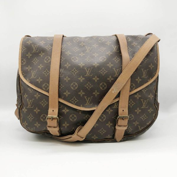 itq2pr0gao9s 1 Louis Vuitton Saumur 35 Monogram Shoulder Bag Brown