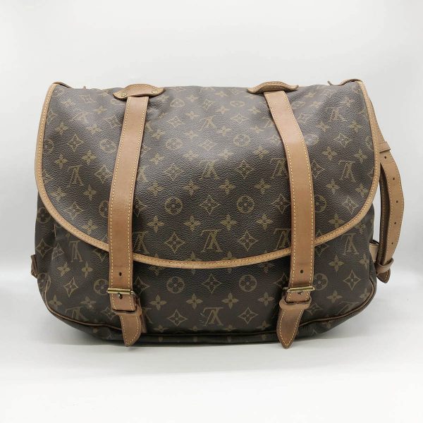 itq2pr0gao9s 2 Louis Vuitton Saumur 35 Monogram Shoulder Bag Brown