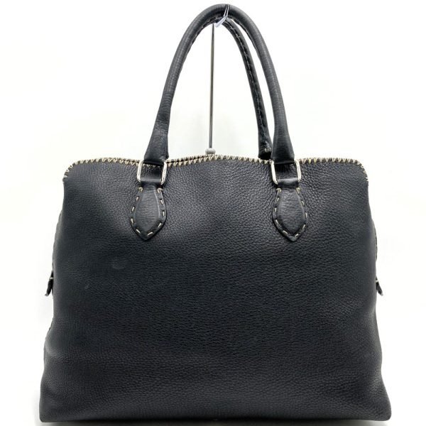 itqquswf54e8 2 Fendi Selleria Leather Hobo Bag Black