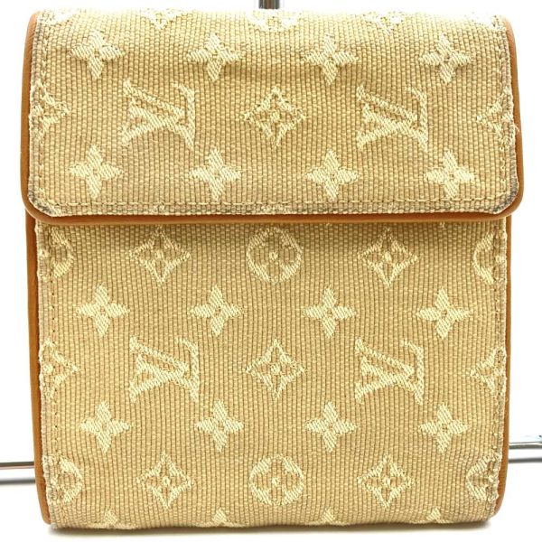 itqy8ip6ssmk 1 Louis Vuitton Portobier Cult Credit Monet Trifold Wallet Beige Monogram Mini