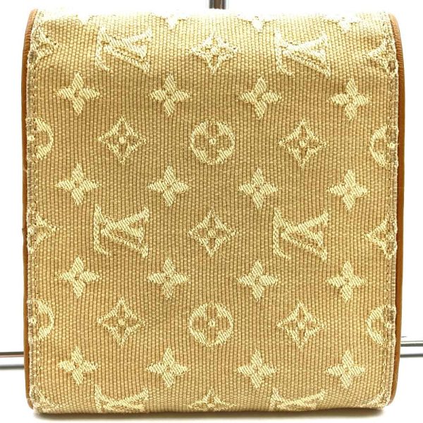 itqy8ip6ssmk 2 Louis Vuitton Portobier Cult Credit Monet Trifold Wallet Beige Monogram Mini