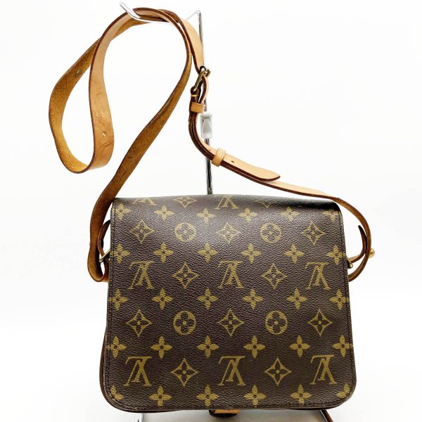 itrqbw5hbpv4 2 Louis Vuitton Cartesier MM Shoulder Bag Crossbody Bag Monogram PVC Brown