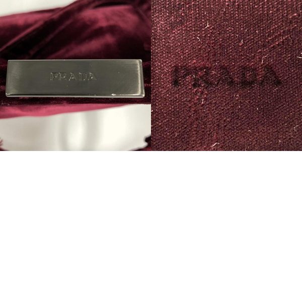 its6p0cvri9k 13 c Prada Suede Velor Handbag Clasp Tote Bordeaux Wine Red