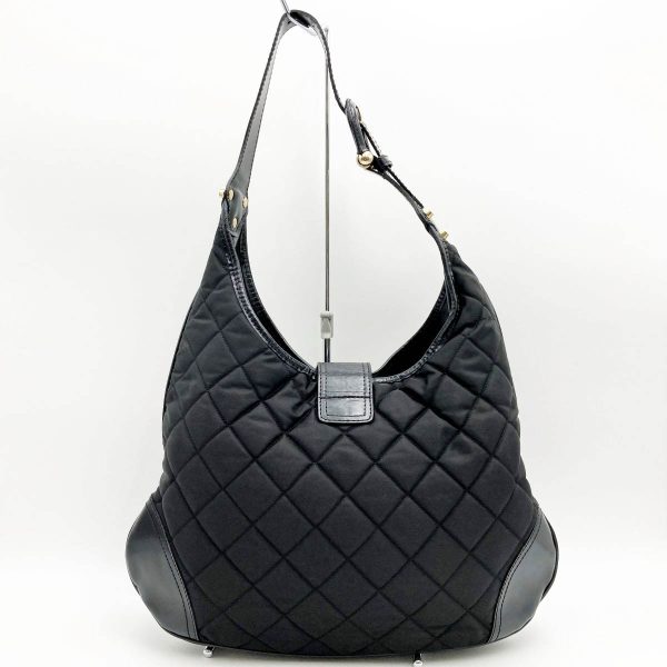 itsavdg9o5hy 2 Burberry Shoulder Hobo Shoulder Bag Quilted Nylon Leather Black