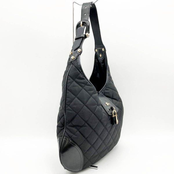 itsavdg9o5hy 3 Burberry Shoulder Hobo Shoulder Bag Quilted Nylon Leather Black