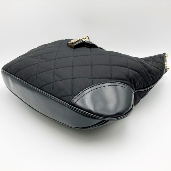 itsavdg9o5hy 7 Burberry Shoulder Hobo Shoulder Bag Quilted Nylon Leather Black