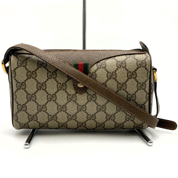 itszhbg72jqy 3 Gucci Old Gucci Shoulder Bag Pochette Sherry Line GG Supreme Brown