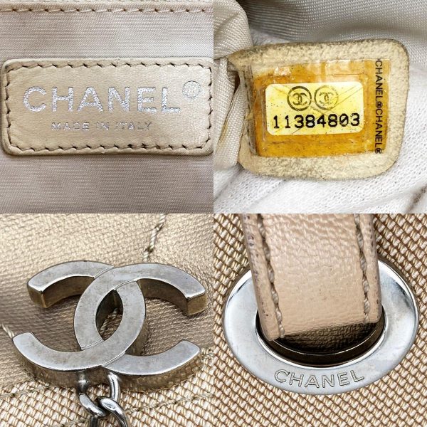 itt5bh0af74w 13 c Chanel Paris Biarritz Coated Canvas Tote Bag Gold