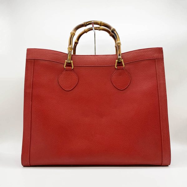 itt9tv5jamlr 1 Gucci Bamboo Tote Bag Handheld Red Leather