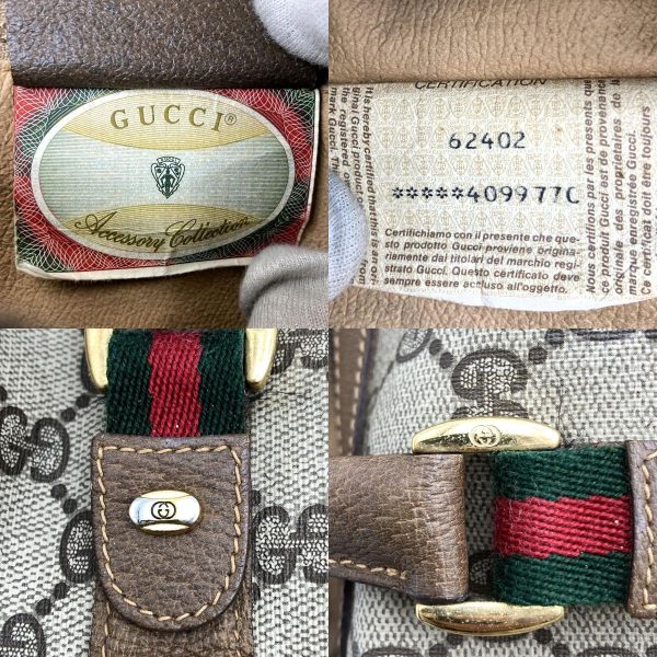 ittf86mwp7ci 15 c Gucci Old Gucci Boston Bag GG Supreme Sherry Line Brown