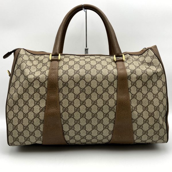 ittf86mwp7ci 2 Gucci Old Gucci Boston Bag GG Supreme Sherry Line Brown