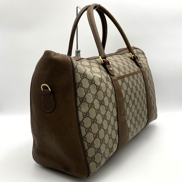 ittf86mwp7ci 3 Gucci Old Gucci Boston Bag GG Supreme Sherry Line Brown