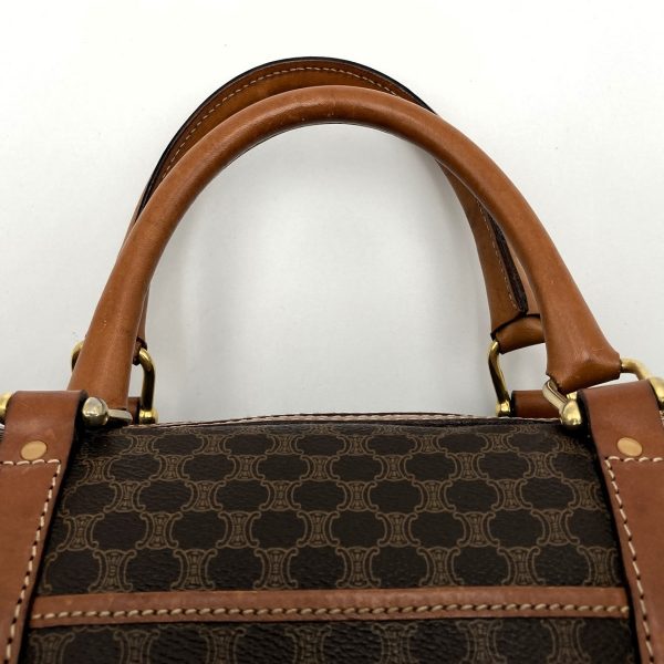 ittfgqc0pzzg 8 Celine Macadam Pattern Boston Bag Travel Bag Brown Tea PVC