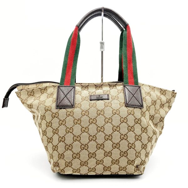 ittj0he2qh56 1 Gucci Tote Bag GG Canvas Sherry Line Brown