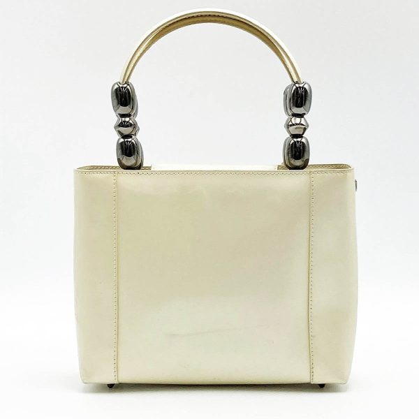 itu4l2ga6a08 2 Christian Dior Maris Pearl Handbag Tote PVC White