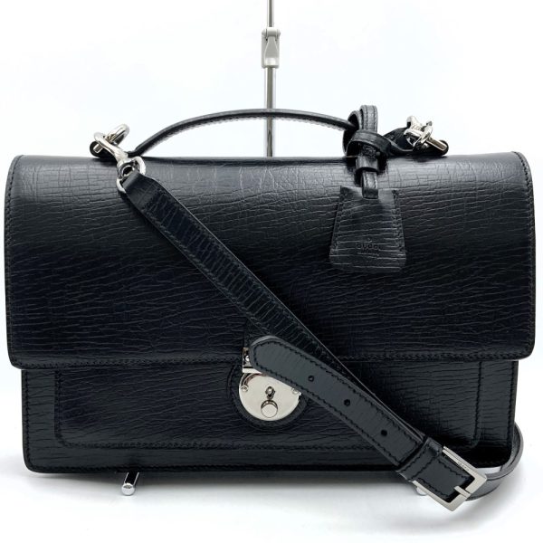 itu66c4tnxwr 3 Gucci Leather Shoulder Bag Black