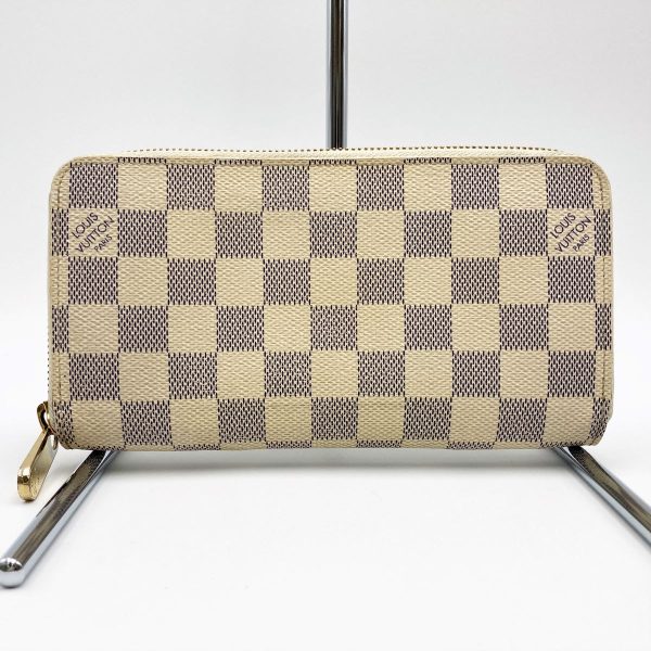 itubnq0jhy4h 1 Louis Vuitton Zippy Wallet Long Wallet Damier Azur PVC White