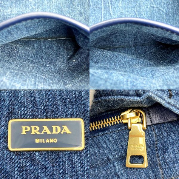 ituovxvp0rpk 12 c Prada Denim Canapa Tote Bag Blue