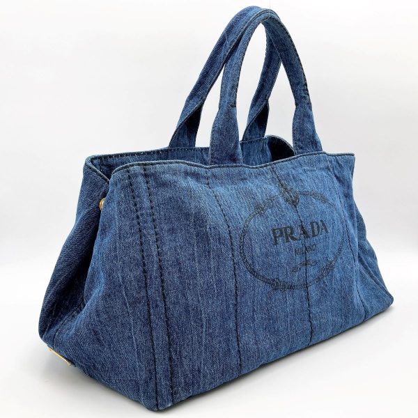 ituovxvp0rpk 3 Prada Denim Canapa Tote Bag Blue