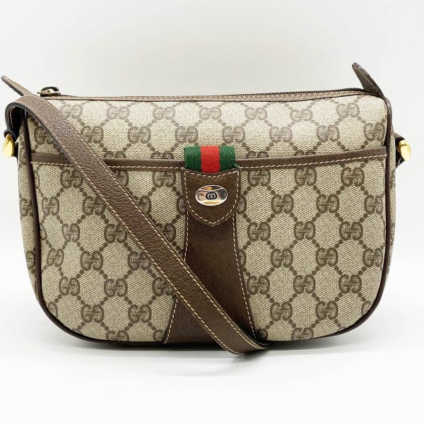 itv6836ex4ns 1 Gucci Old Gucci Shoulder Bag GG Supreme Brown Beige