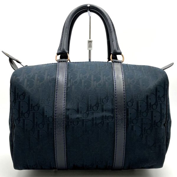 itvd3apned4g 1 Christian Dior Trotter Boston Mini Travel Bag Nylon Navy