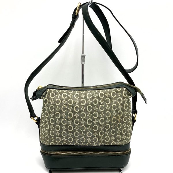 itw22728izok 1 Celine Crossbody Bag Canvas Leather Macadam Green