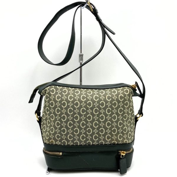 itw22728izok 2 Celine Crossbody Bag Canvas Leather Macadam Green