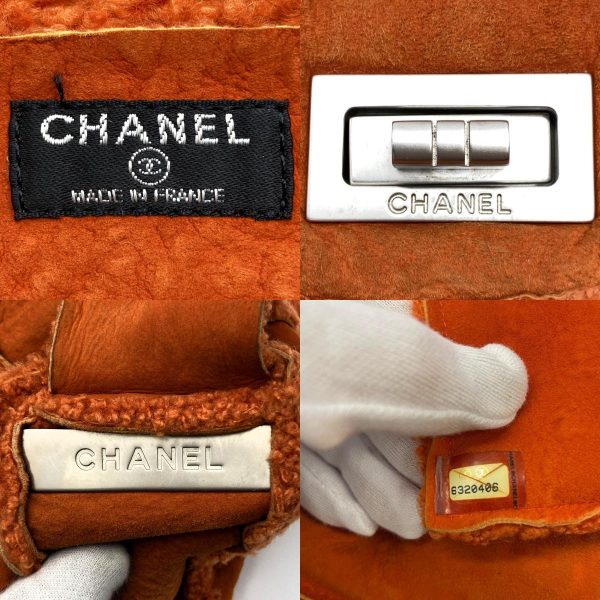 itxbeh5zswum 13 c Chanel Chocolate Bar Shearling One Shoulder Mini Bag Orange