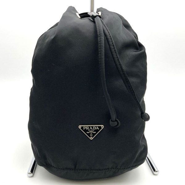 itxkrdx7rc28 1 Prada Nylon Drawstring Accessory Pouch Black