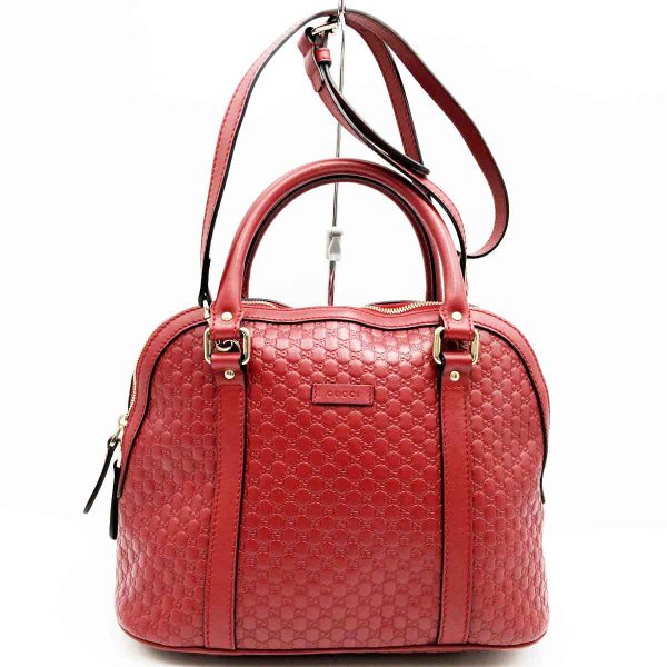 itxxcfiw3dfs 1 Gucci Micro Guccisima 2Way Shoulder Bag Leather Red