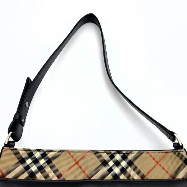 itxzgkqxujkg 5 Burberry Shoulder One Shoulder Bag Nova Check Canvas Leather Black