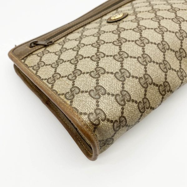 ity0779dc2r4 4 Gucci Old Gucci Clutch Bag GG Supreme Brown