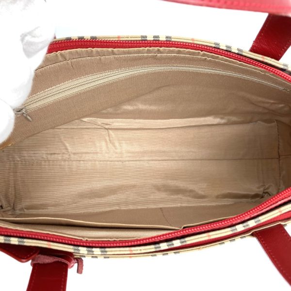 ity2ikhskcei 6 Burberry Handbag with Charm Nova Check Shadow Horse Red Canvas