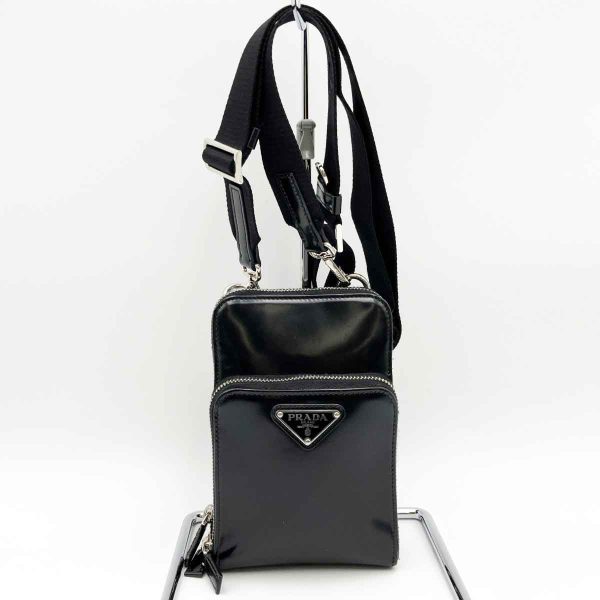 ity9kxip0yk4 1 Prada Leather Crossbody Shoulder Bag Black